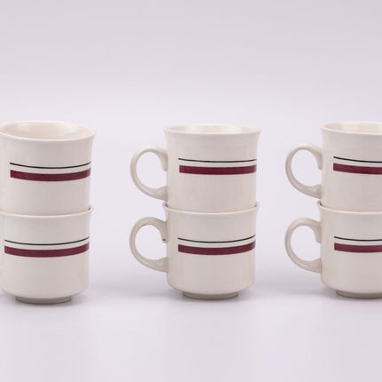  6 tasses en céramique Churchill  blanc