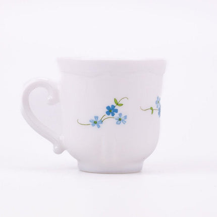 Tasse et sous-tasse Arcopal Myosotis blanc et bleu