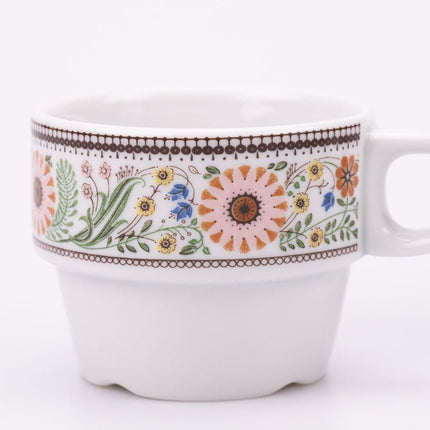 4 tasses à café, cafetière et pot à lait Royal Mosa