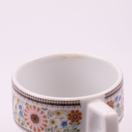 4 tasses à café, cafetière et pot à lait Royal Mosa