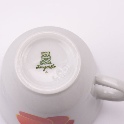6 tasses espresso et soucoupes en porcelaine blanche Jaeger & Co