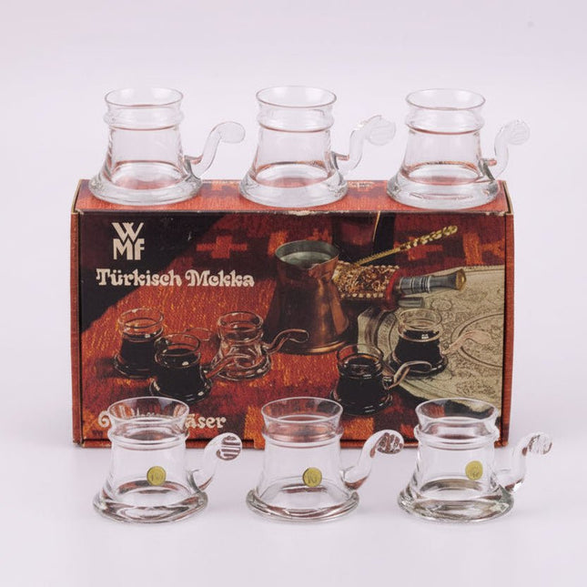 Set de 6 tasses à mokka ou espresso WMF en verre transparent