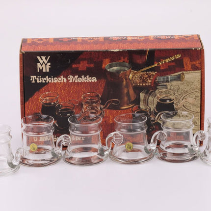 Set de 6 tasses à mokka ou espresso WMF en verre transparent