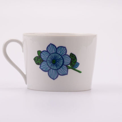 Set de 4 grandes tasses et sous-tasses en porcelaine blanche de Seltmann Weiden