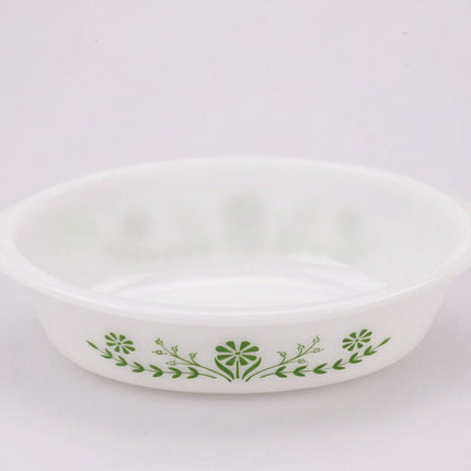 Plat de cuisson Glasbake en opaline  blanc