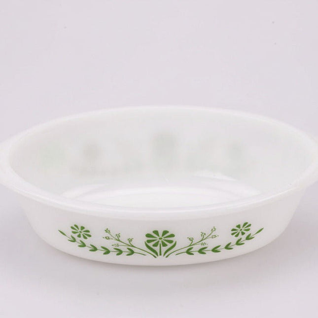 Plat de cuisson Glasbake en opaline  blanc