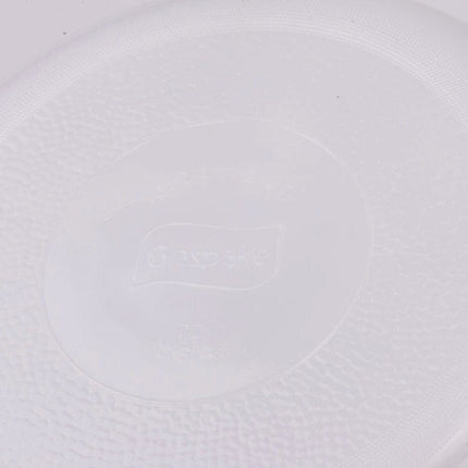 Plat à four Glasbake avec couvercle en opaline blanc avec motif floral vert