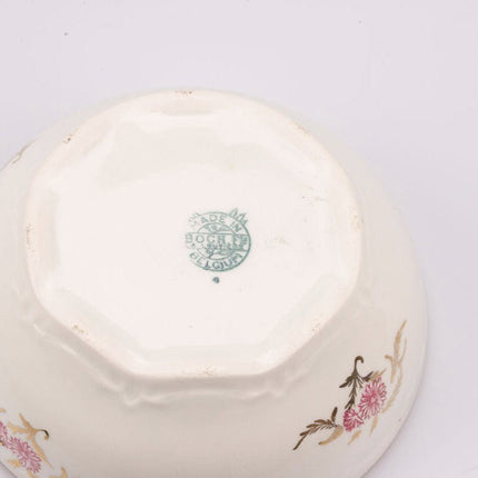 Ensemble de 5 saladiers Boch blancs et fleurs roses