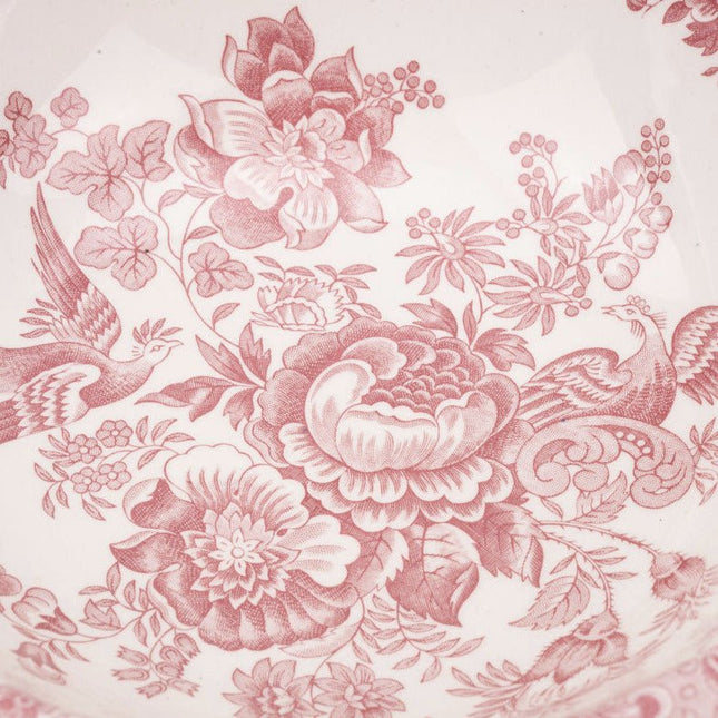 Saladier en porcelaine blanche Ridgway England"Windsor" à décor floral rose