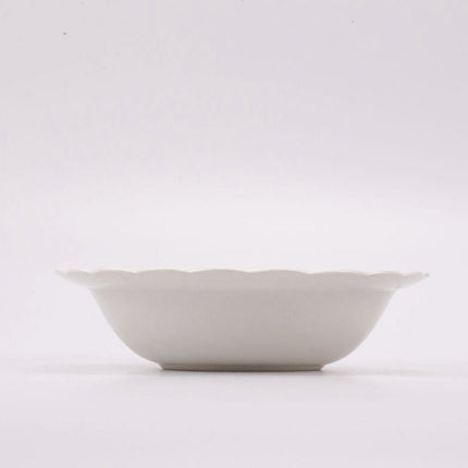 Saladier en porcelaine blanche Ridgway England"Windsor" à décor floral rose