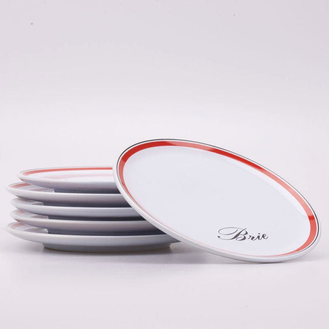 6 assiettes à fromage blanc
