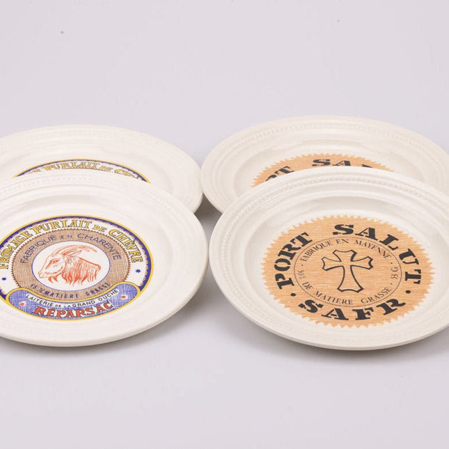 6 white cheese plates from Saint-Amand