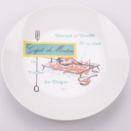 6 assiettes blanches en porcelaine Création Florence Limoges