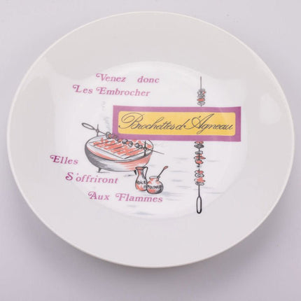 6 assiettes blanches en porcelaine Création Florence Limoges