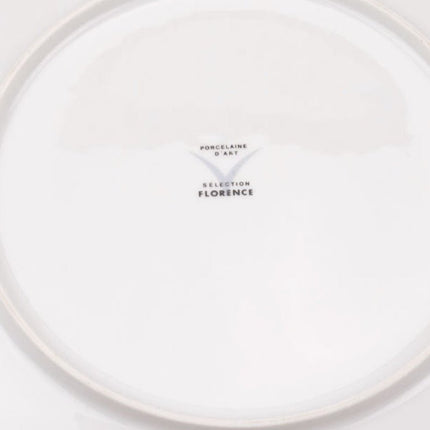 6 assiettes blanches en porcelaine Création Florence Limoges