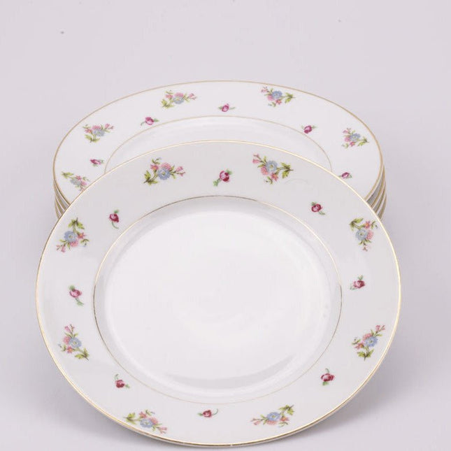 6 assiettes en porcelaine Cerabel Baudour blanc
