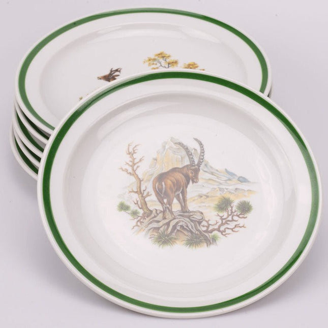 6 assiettes plates en porcelaine Seltmann Weiden blanc