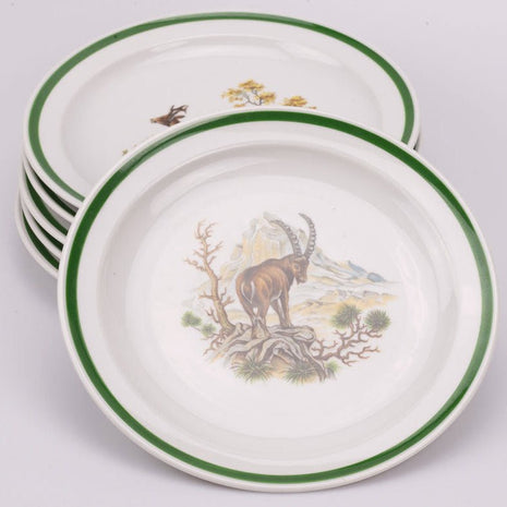 6 assiettes plates en porcelaine Seltmann Weiden blanc