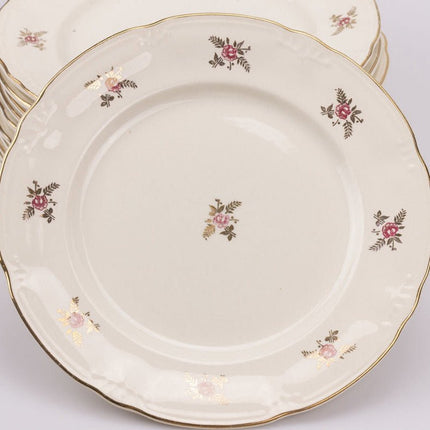 10 assiette plates Boch Frères blanc