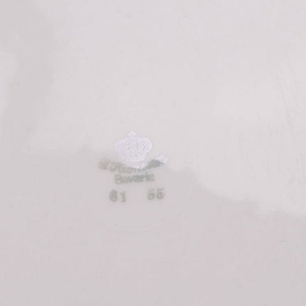 Set de 8 assiettes blanches en porcelaine Kronester Bavaria à décor floral
