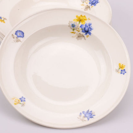 Set de 6 assiettes creuses Petrus Regout Maastricht blanc