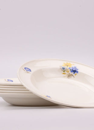 Set van 6 diepe borden Petrus Regout Maastricht