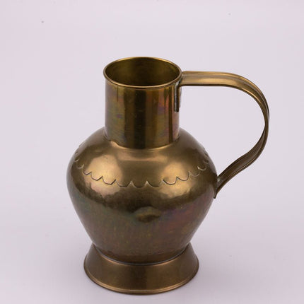 Pot ou vase en cuivre et laiton Mécap  doré