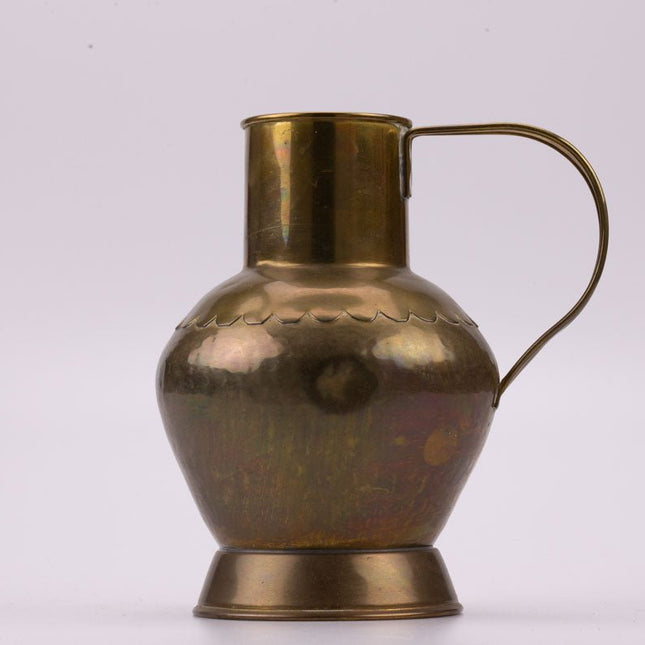 Koperen en messing pot of vaas (Mécap)