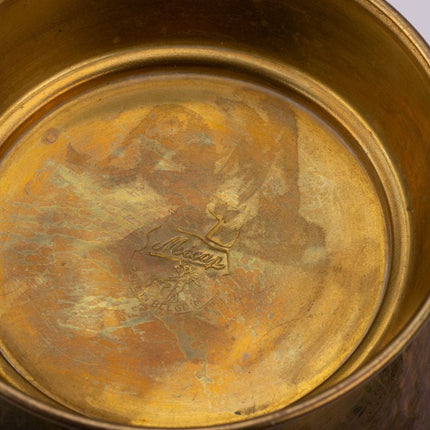 Pot ou vase en cuivre et laiton Mécap