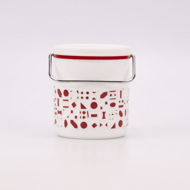 Seau à glaçon en opaline blanc