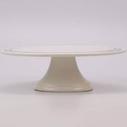 Présentoir à gâteau en faïence Royal Boch blanc