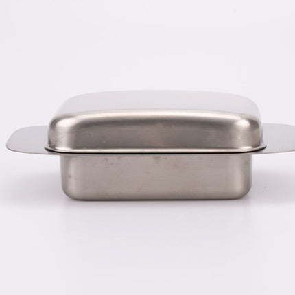 Beurrier en inox Alessi argenté
