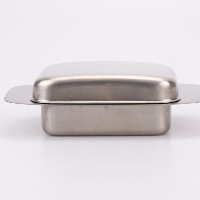 Beurrier en inox Alessi argenté