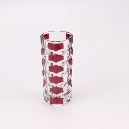 Vase en verre transparent et rubis Luminarc