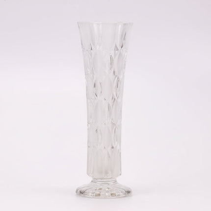Vase vintage en cristal transparent
