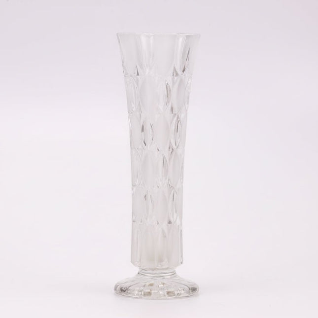 Vase vintage en cristal transparent