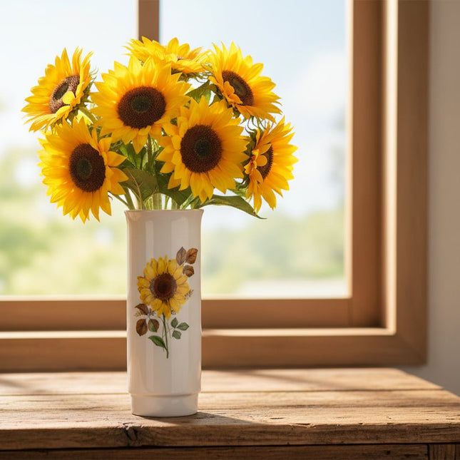 Vase Tournesol porcelaine Creidlitz Bavaria blanc