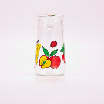 Carafe à eau Italie en verre transparent et motif de fruits