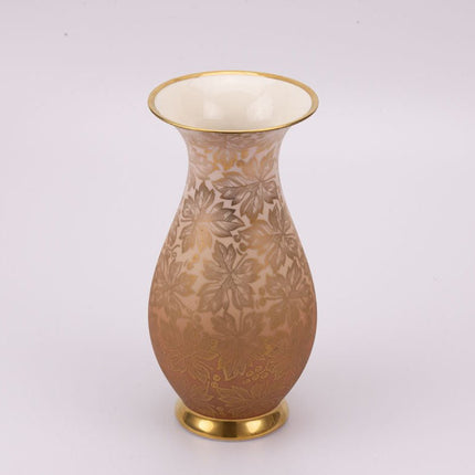 Vase en porcelaine Johann Seltmann  beige doré