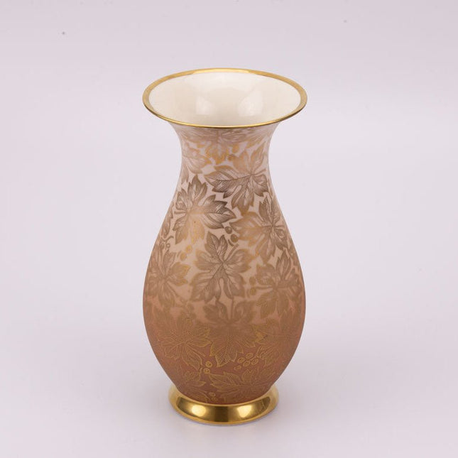 Vase en porcelaine Johann Seltmann  beige doré