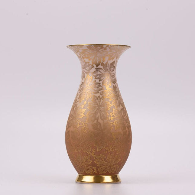 Vase en porcelaine Johann Seltmann  beige doré