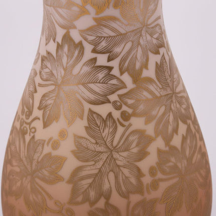 Vase en porcelaine Johann Seltmann  beige doré