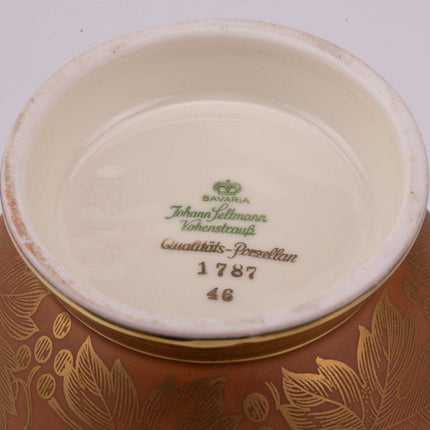 Vase en porcelaine Johann Seltmann  beige doré