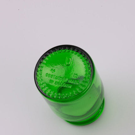 Trio de petits pots en verre vert