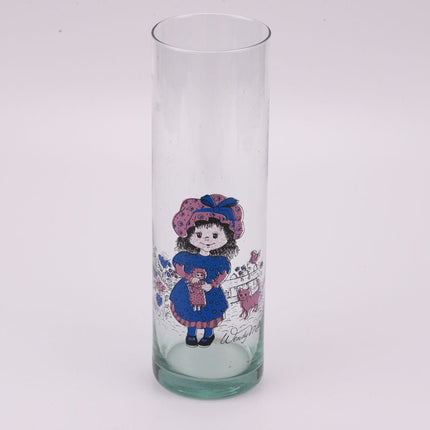 Vase vintage en verre Wendy Mill rose
