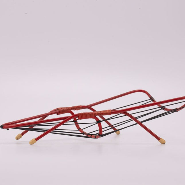 Vintage fruit bowl made of scoubidou