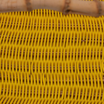 Porte-fruits jaune tressé