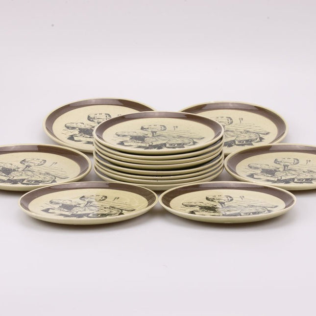 Assiette à fromage Gien (14 dispos) marron