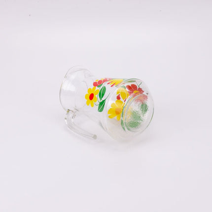 Carafe en verre vintage Flower power