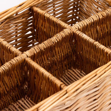Panier à bouteilles en osier